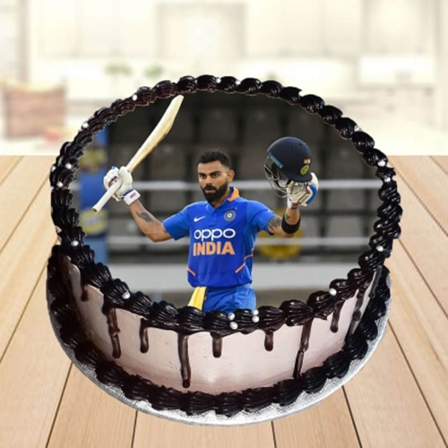 Cricket Player Photo Cake