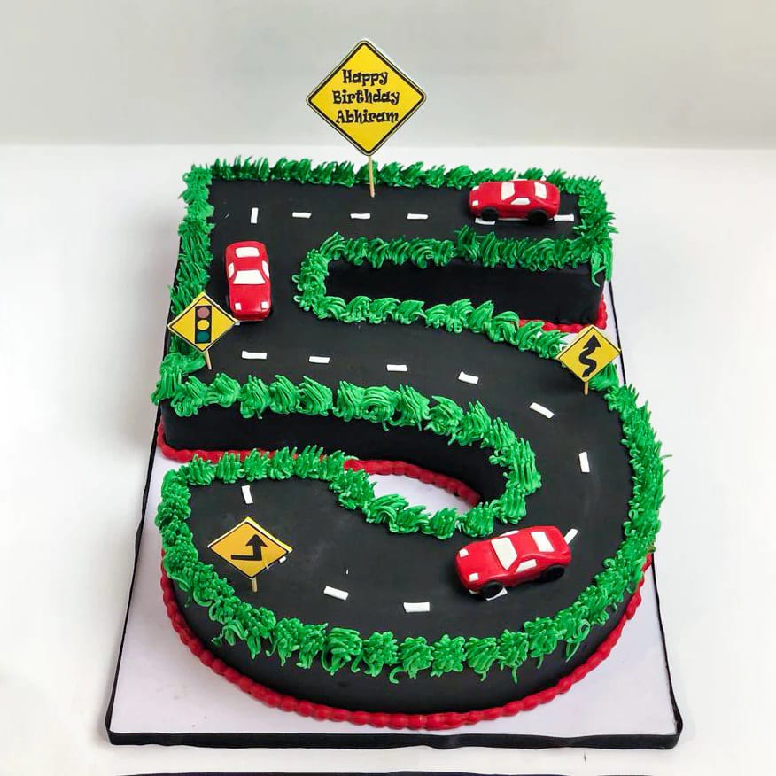 Racing Car Number Cake