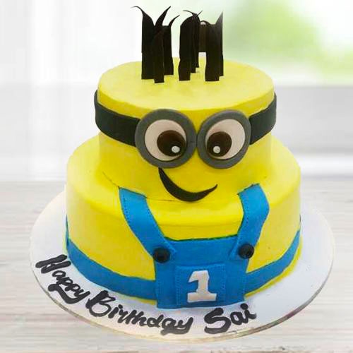 2 tier Minion Cakes 3 Kg 