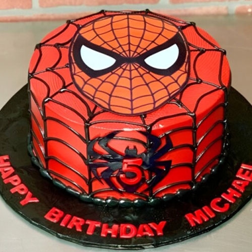 Spider Man Creamy Face Cake