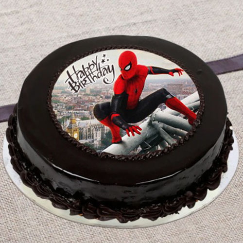 Spider Man Photo Cake