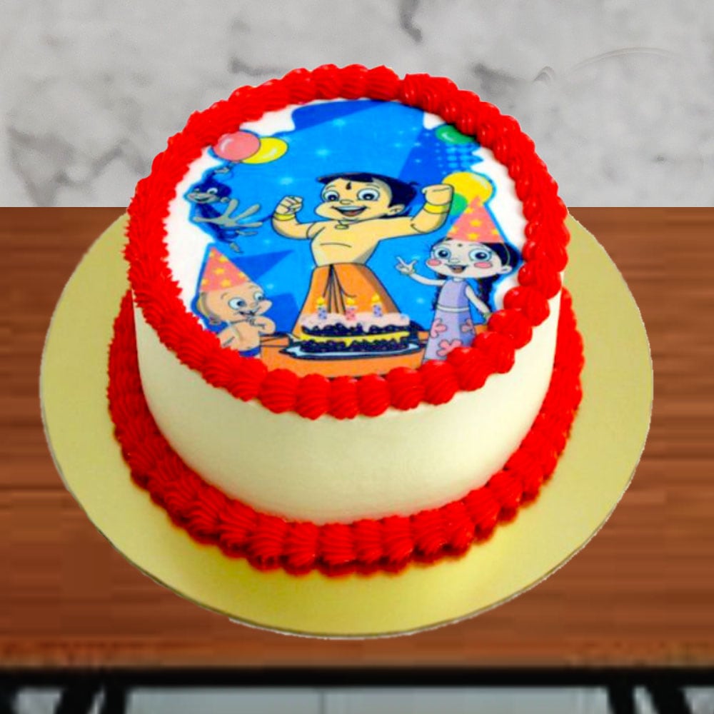 Chota Bheem Vanilla Flavour Photo Cake