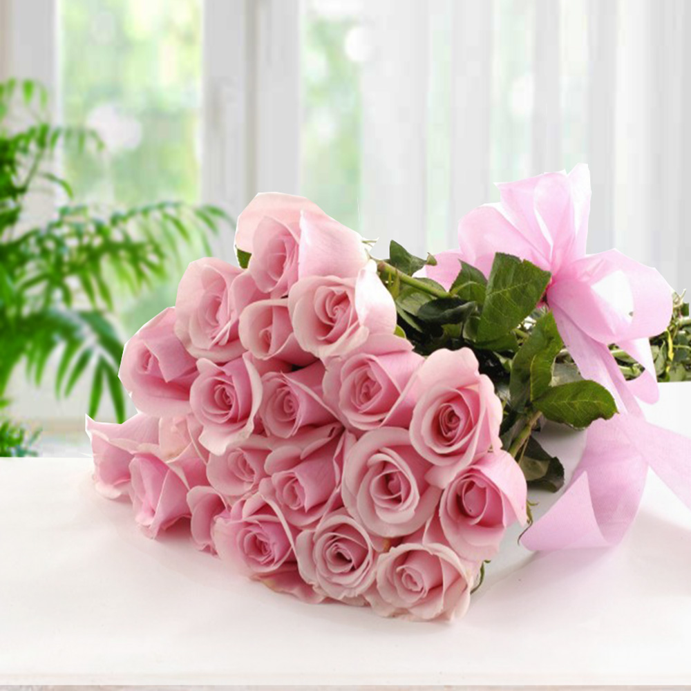 Blushing Pink Roses with Love