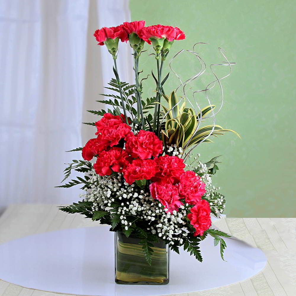 Exotic Pink Carnation Arrangement For Valentine Gift