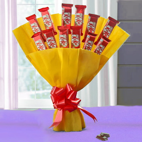 Valentines kit kat chocolate bouquet