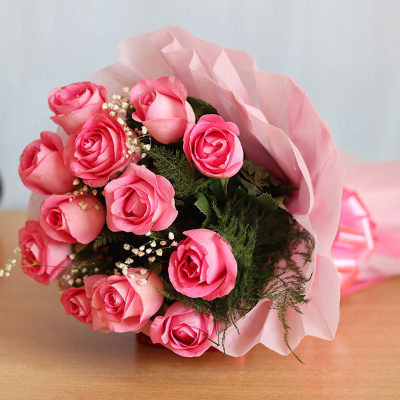 Lovable Bouquet of Pink Roses
