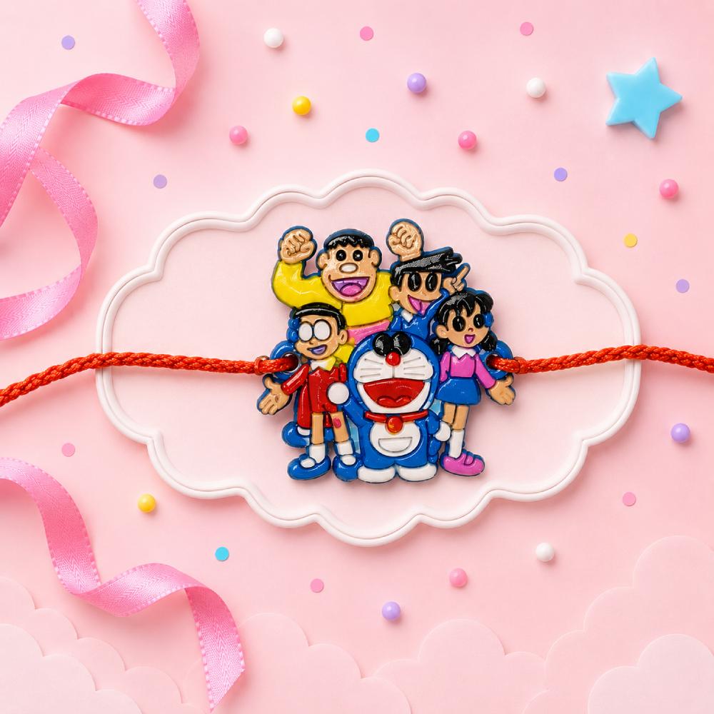 Doraemon Team Rakhi for Kids