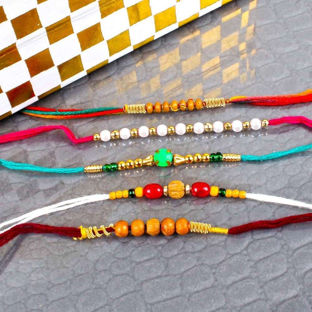 Set of 5 Assorted Rakhis