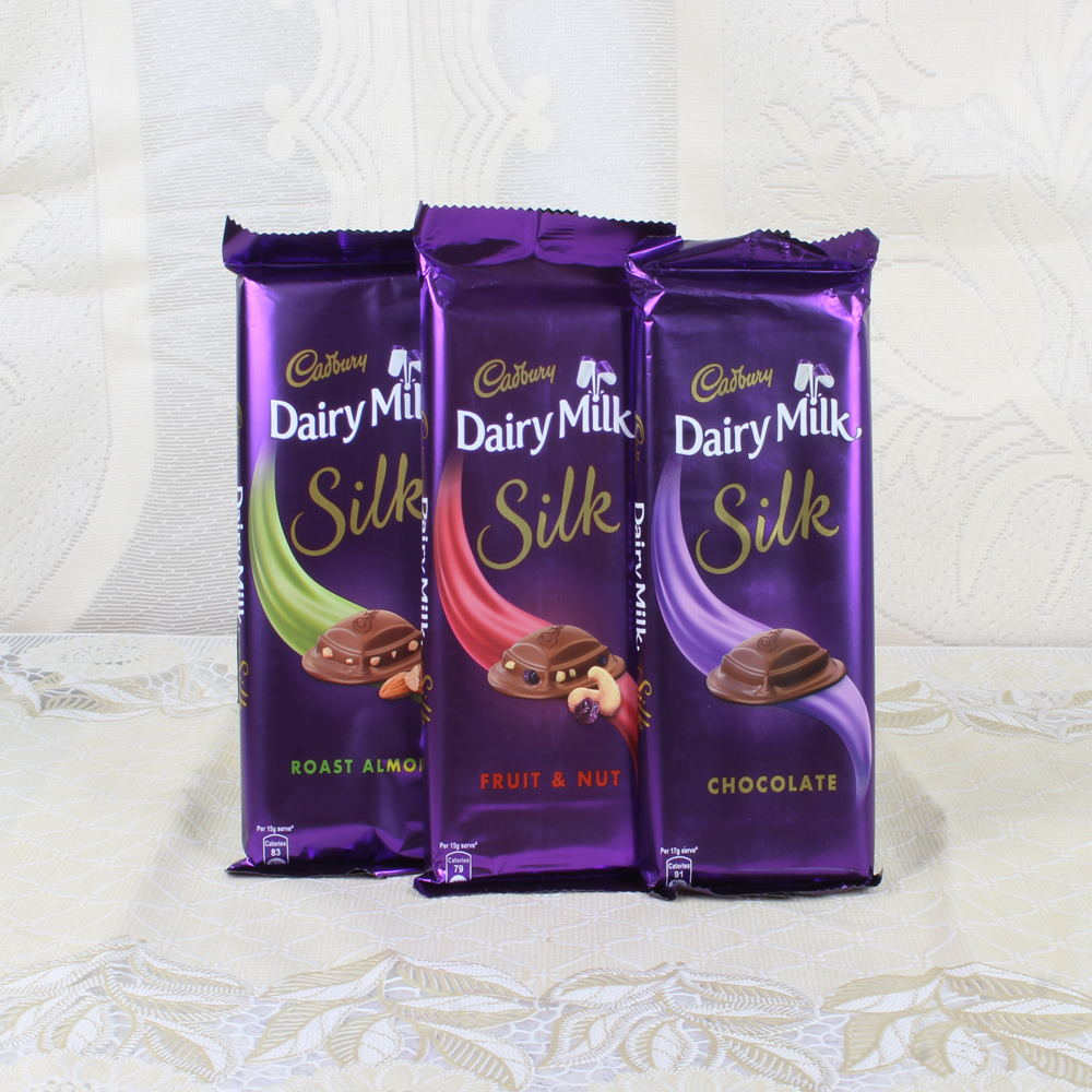 3 Bars of Cadbury Dairy Milk Silk Chocolate 
