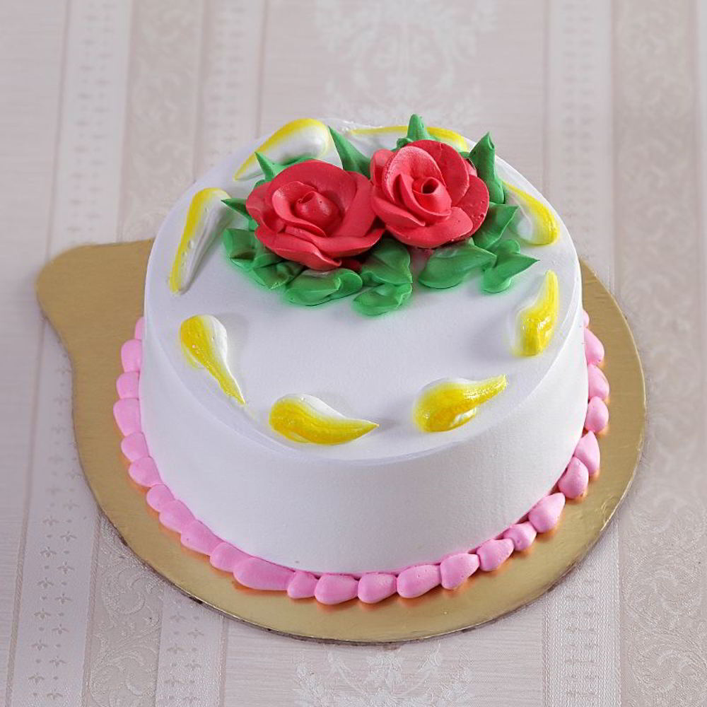 Vanilla Rose Petal Cake for Mumbai