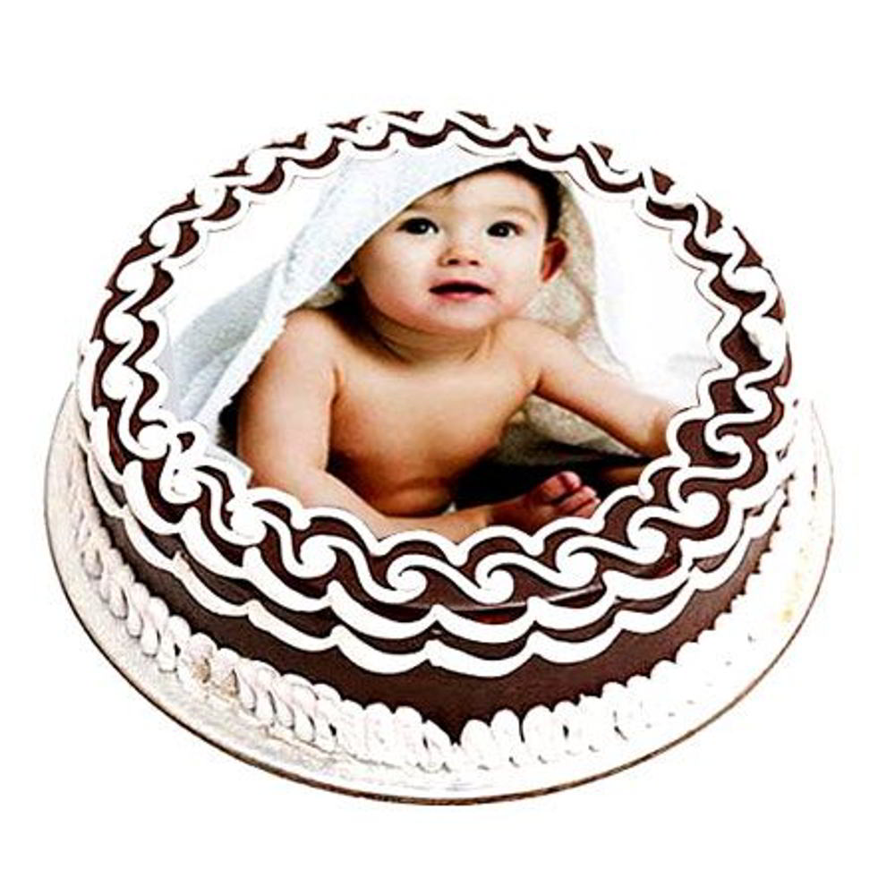 Baby Photo Chocolate Cake for Mumbai
