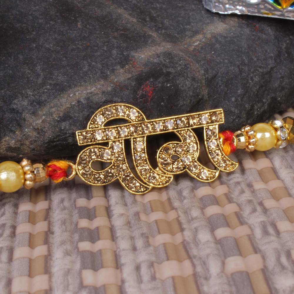 Veera Rakhi with Diamond Stone 