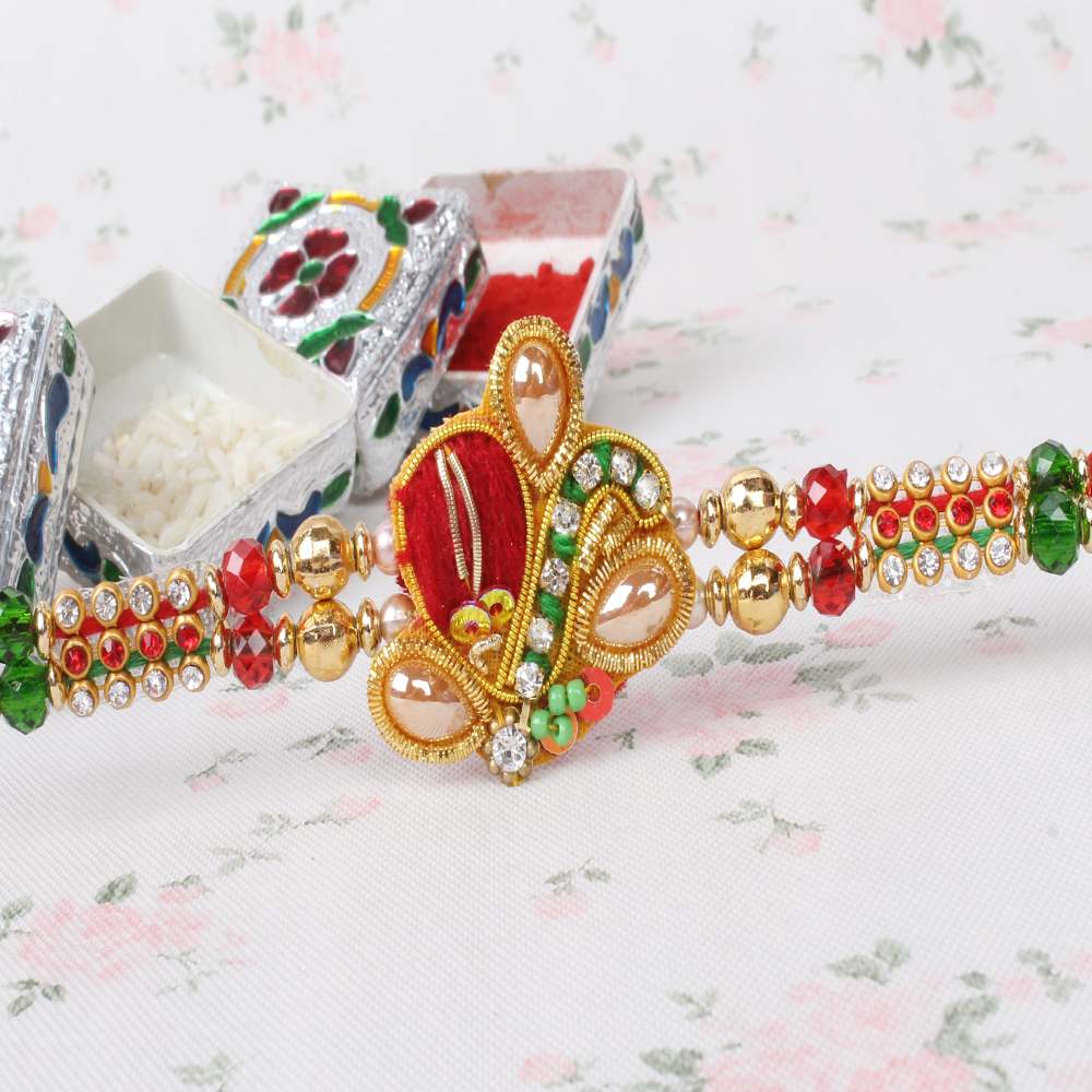 Exquisite Zardosi Rakhi - AUS