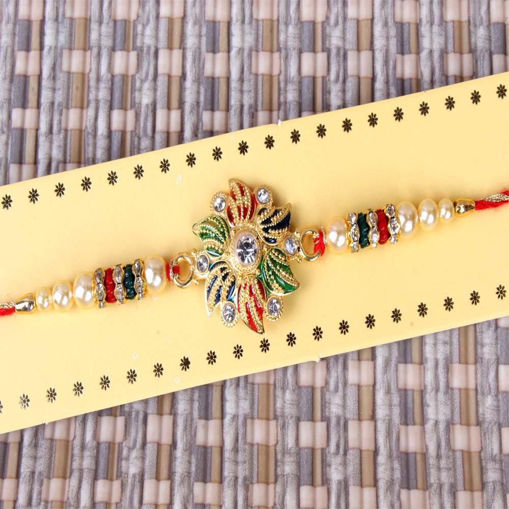 Colorful Designer Beads Fancy Rakhi