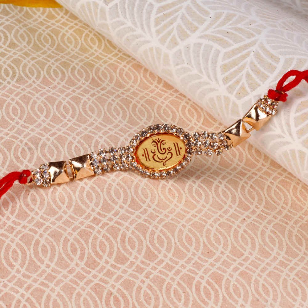 Ganesha Diamond Rakhi Thread