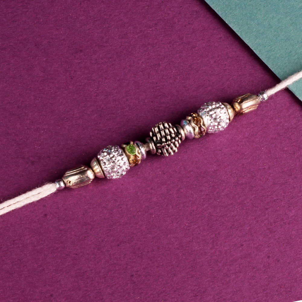 Silver Designer Rakhi