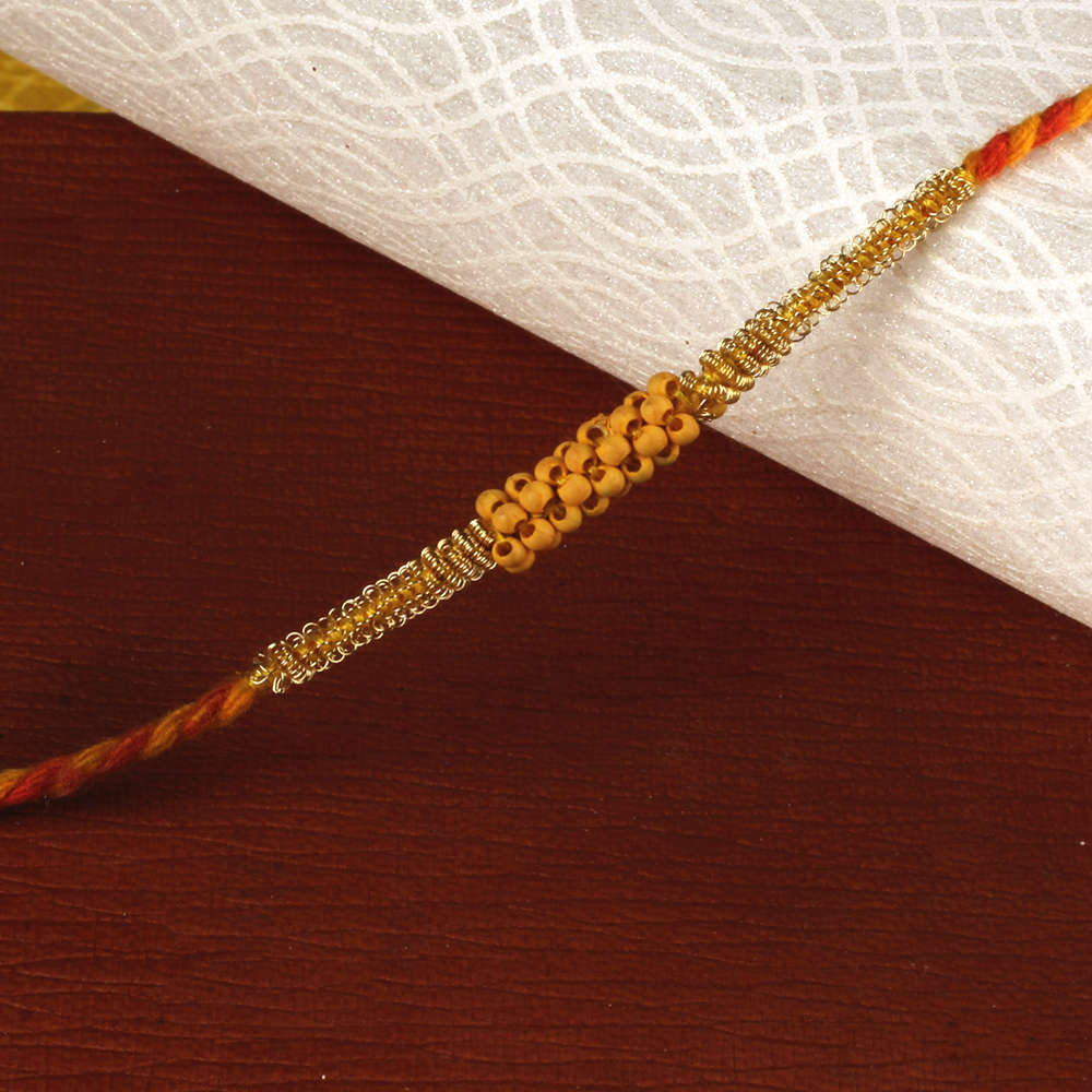 Mini Acrylic Wooden Beads Rakhi