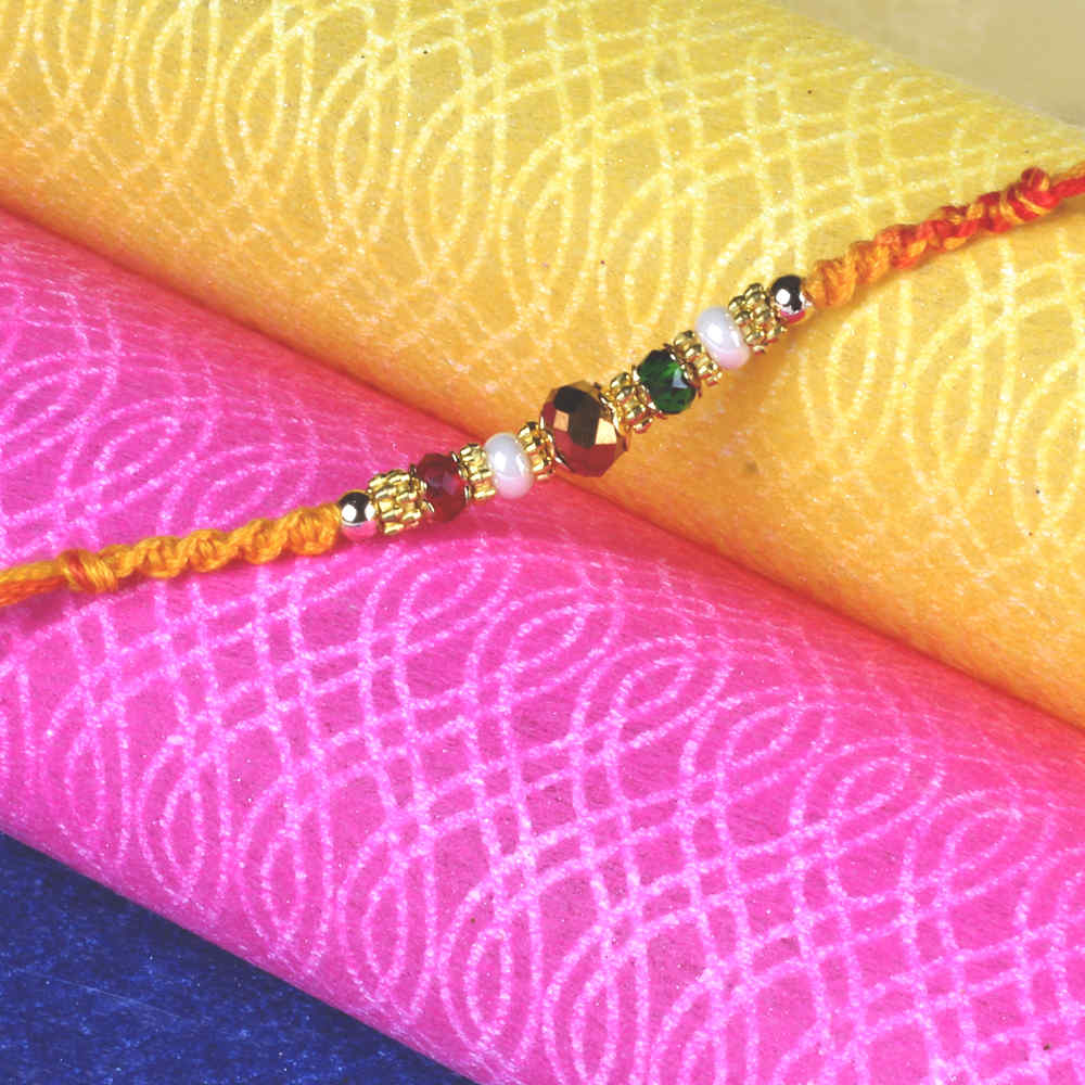 Fancy Beads Rakhi Online