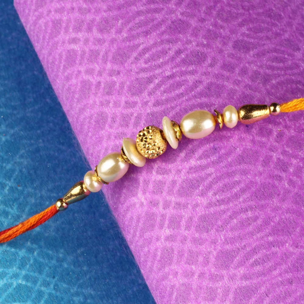 Fancy Pearl Rakhi for Brother