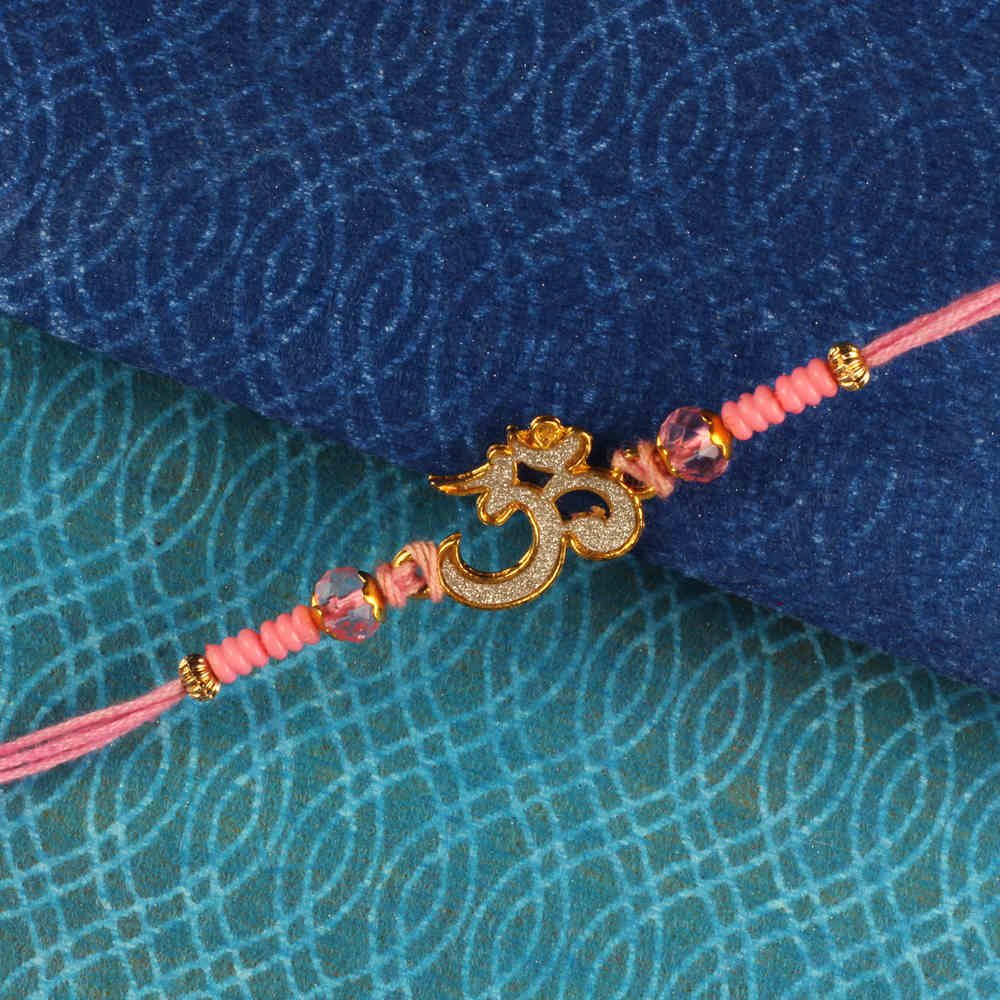 Crystal Beads with Om Rakhi