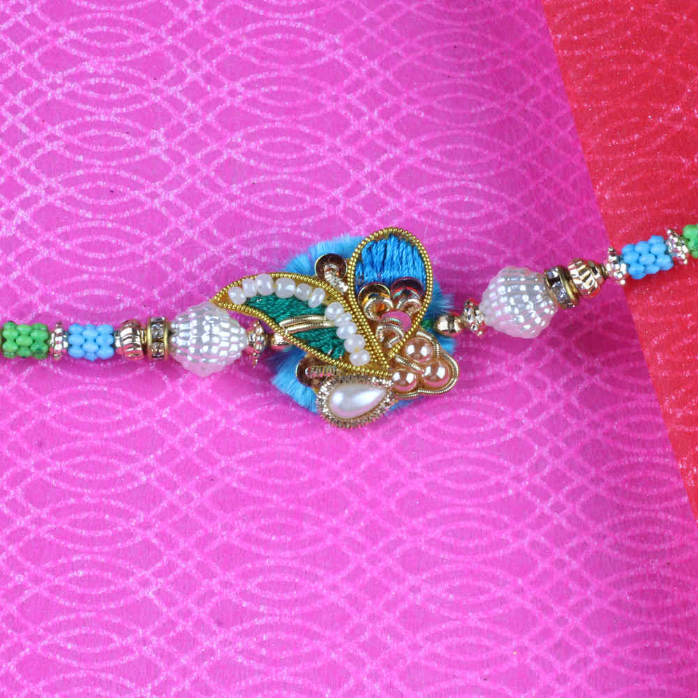 Striking Zardosi Rakhi