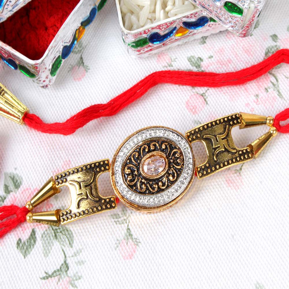 Antique Bracelet Design Rakhi  - Worldwide