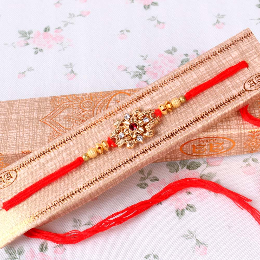 Designer Traditional Stone Rakhi 