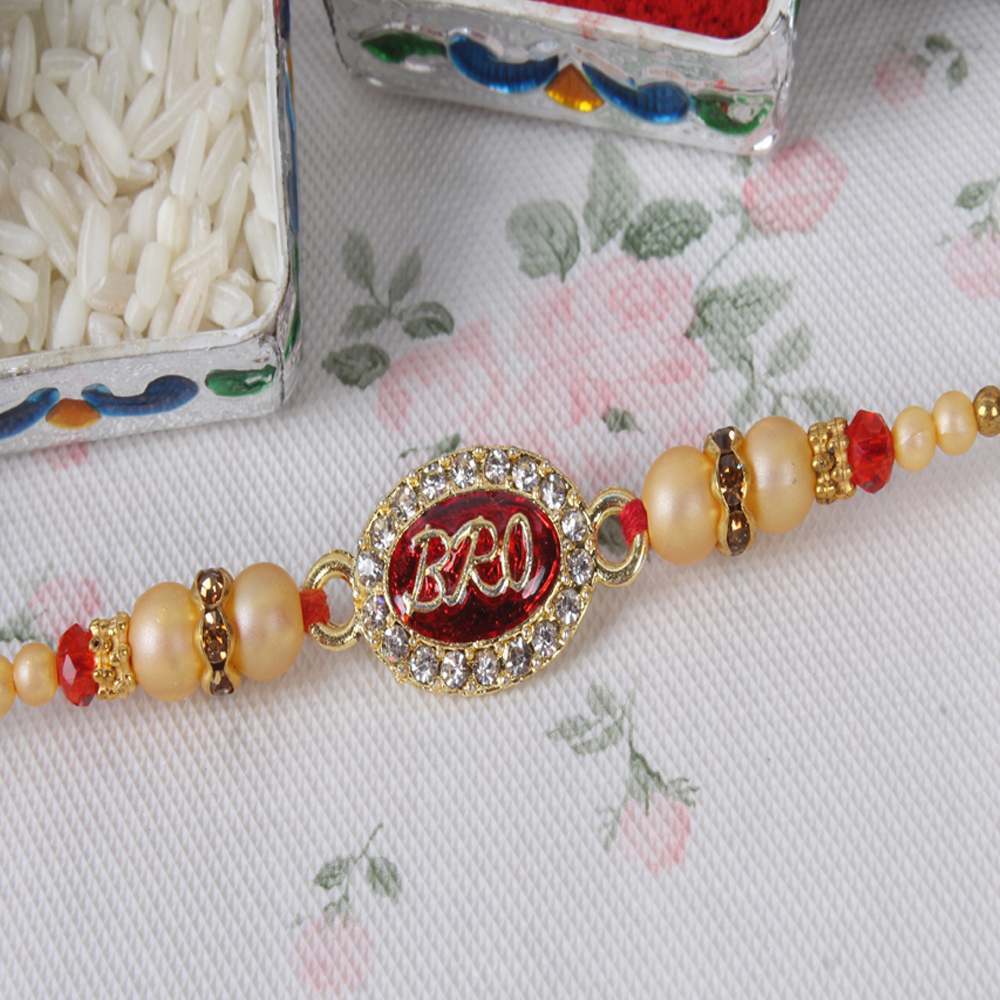 Bro Diamond Stone Rakhi