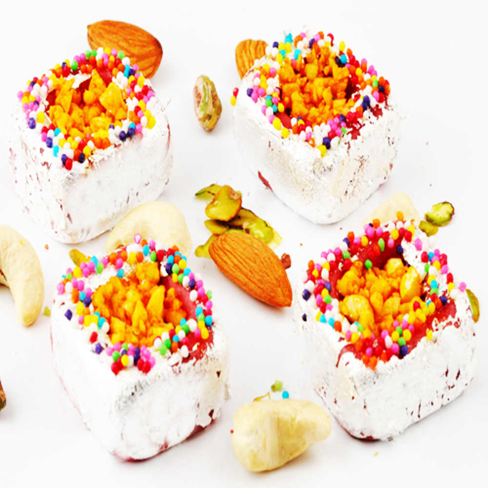 Ghasitarams Sweets Stuffed Kaju Cubes 400 gms