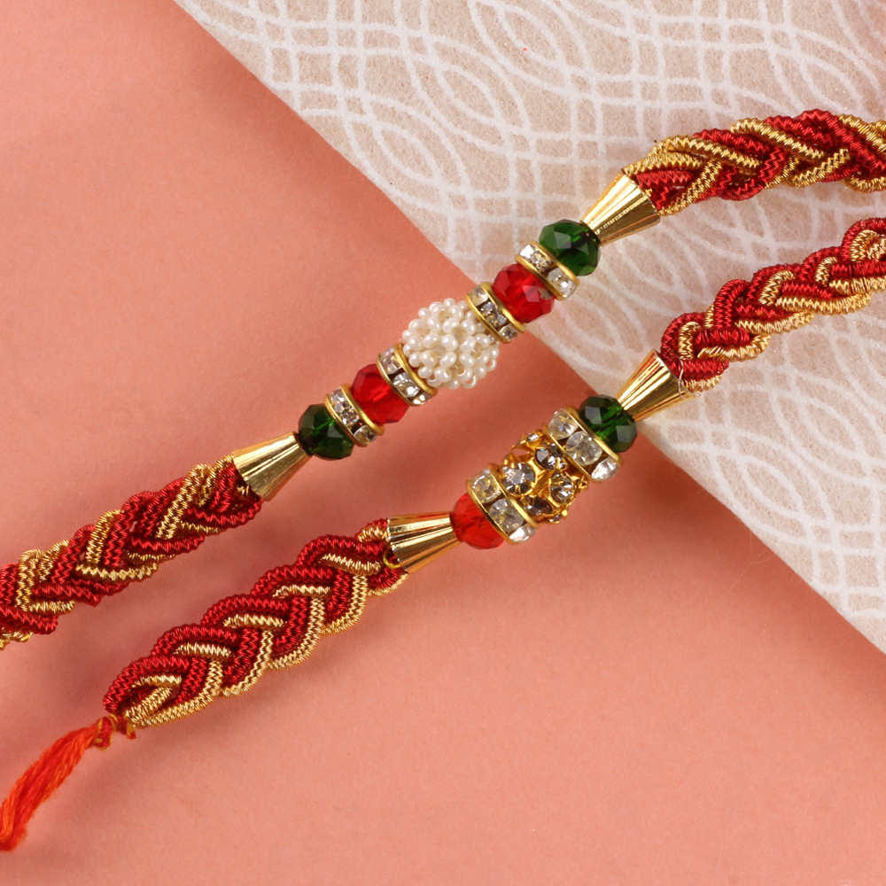 Pearl Dial Rakhi and Zaradoshi Rakhi