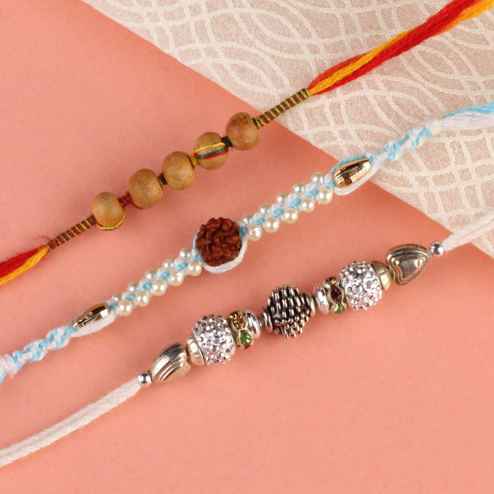 Set Of Three Different Designer Rakhis