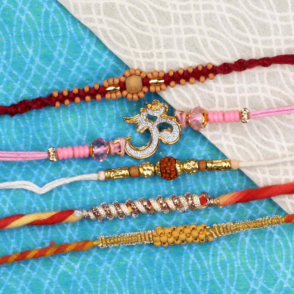 Pack of Five Ethnic Rakhi Set