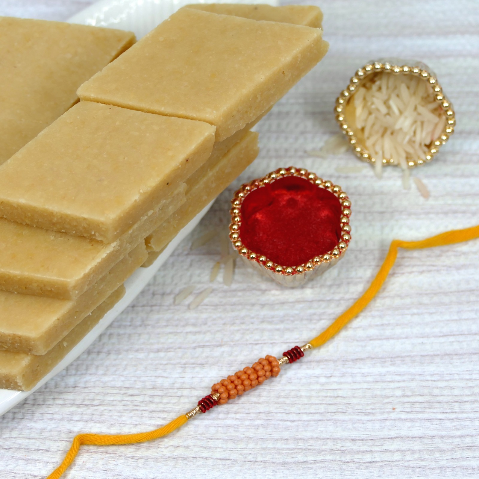 Single Rakhi Cashew Burfi  - Canada