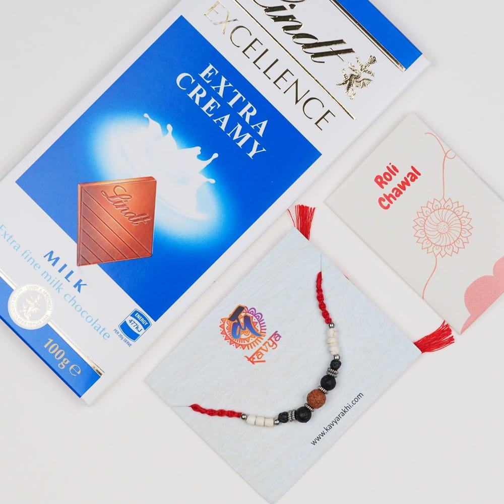 Designer Rakhi With Lindt Chocolate -For UAE