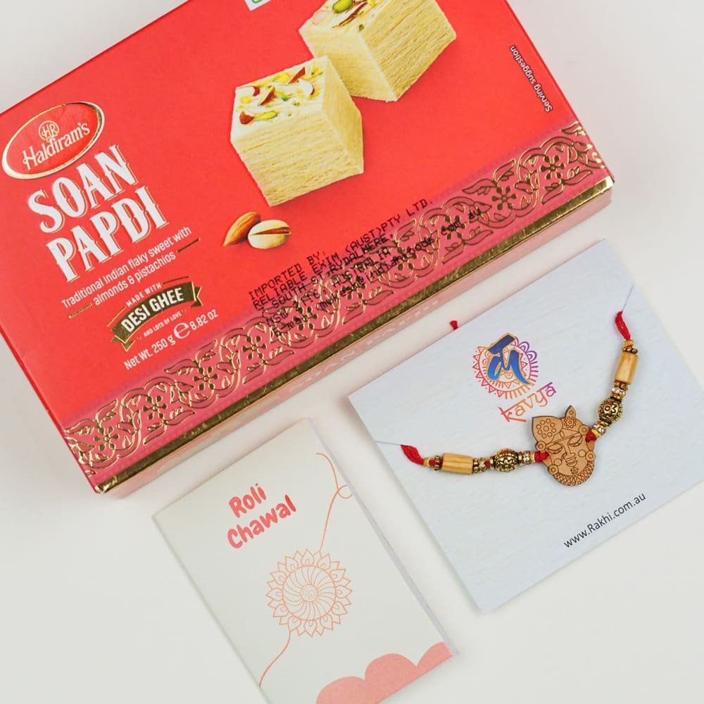 Divine Rakhi With Soan Papdi -For UAE