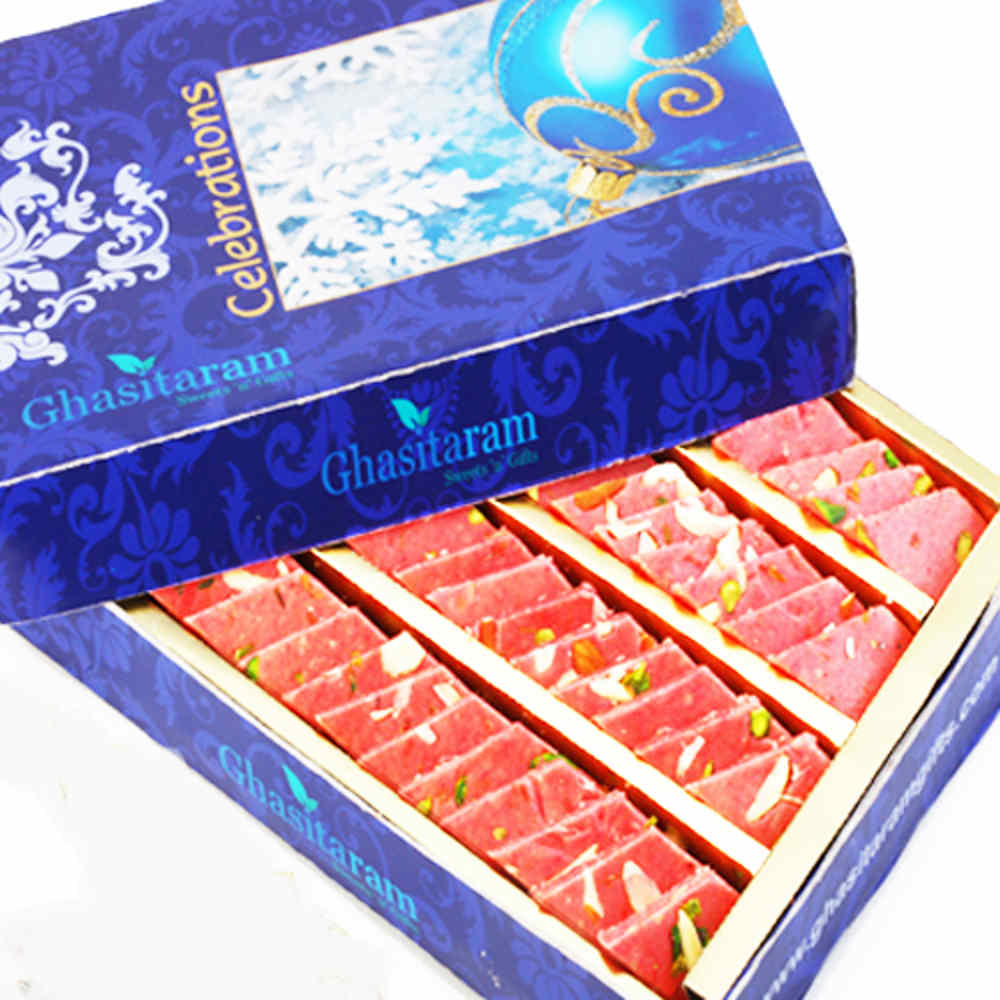 Ghasitaram's Sugarfree Strawberry Katli 400 gms