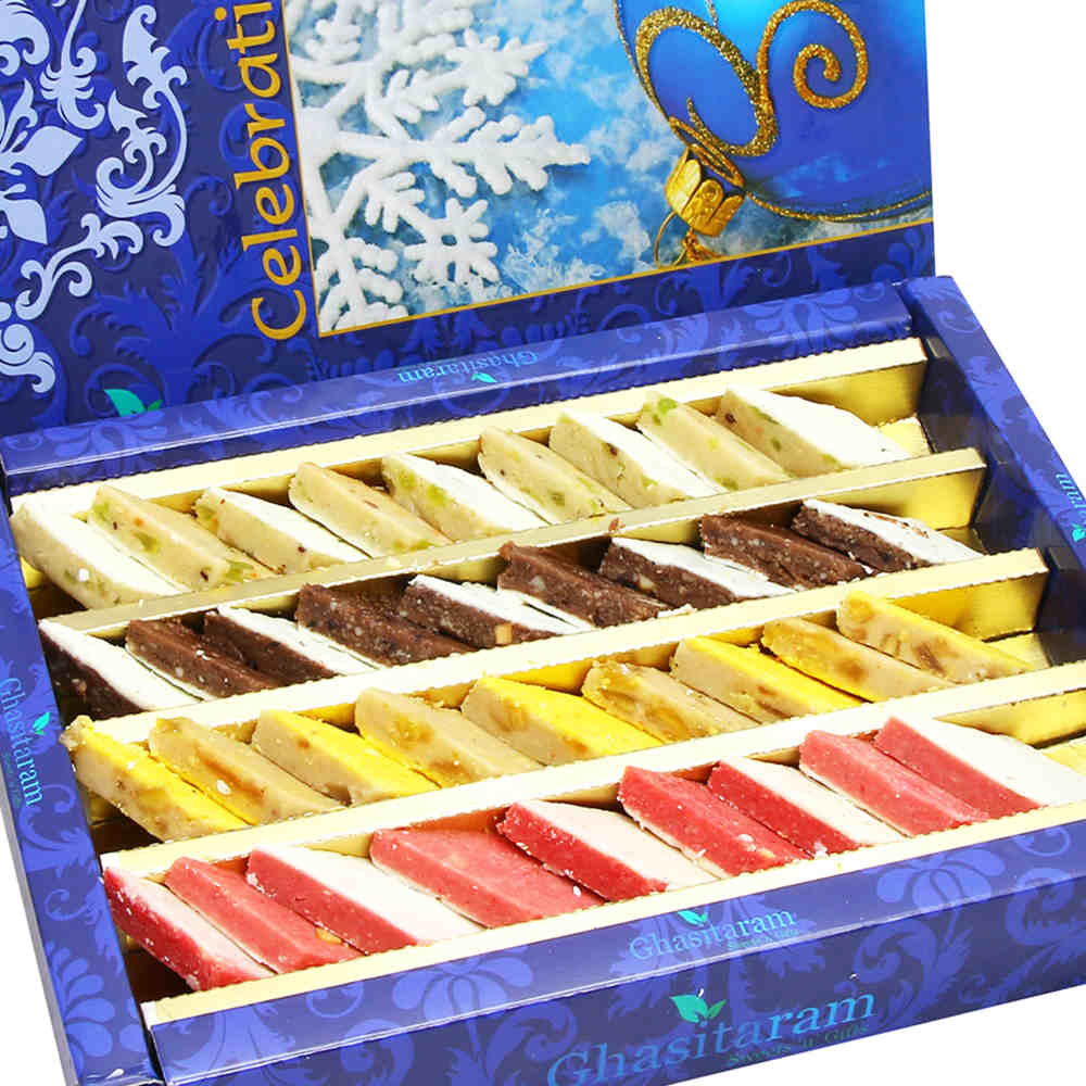 Sweets- Assorted mix Kaju Katlis 400 gms