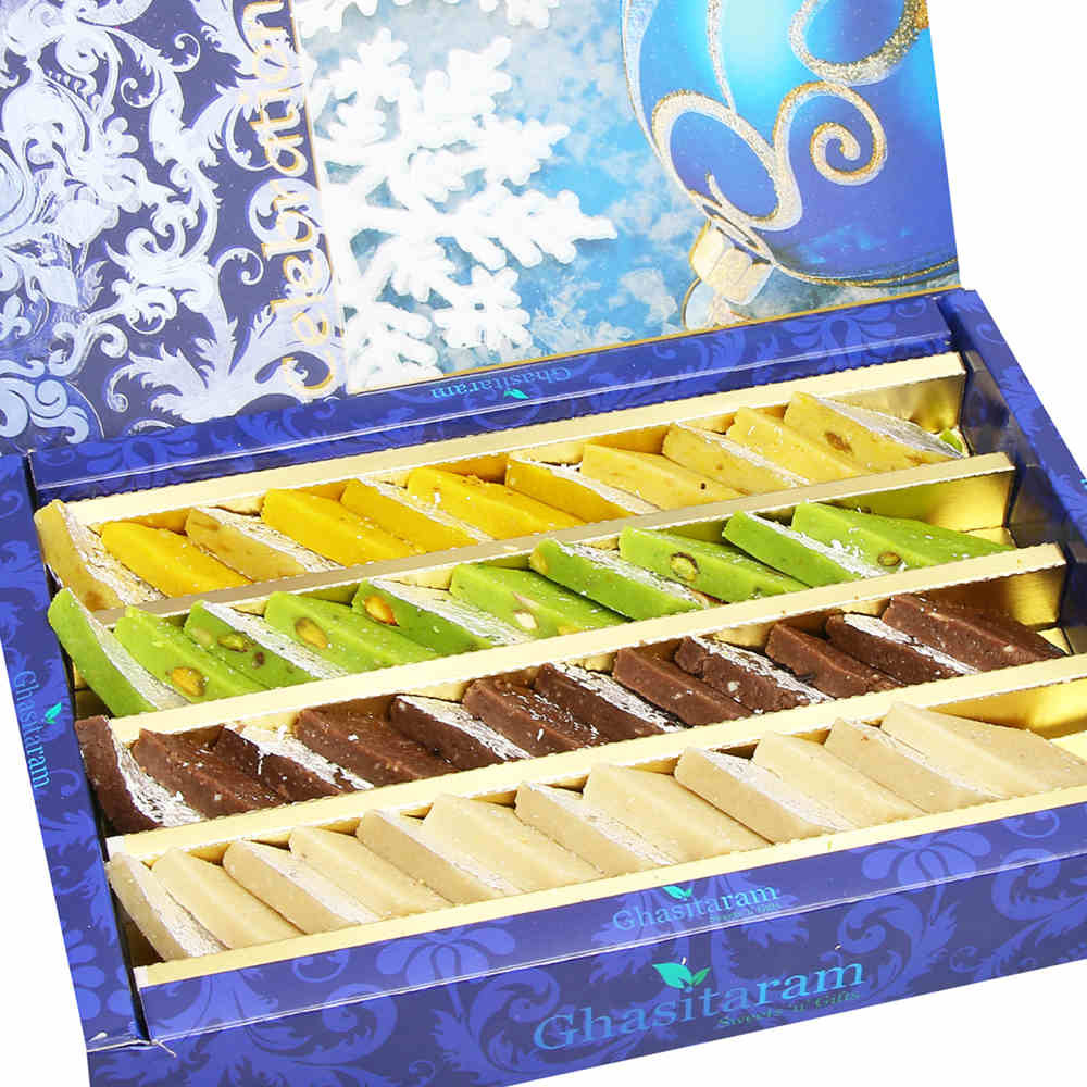 Sweets- Pure Assorted Kaju Katlis 400 gms