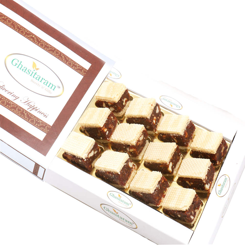 Kaju Khajoor Wafers in White Box