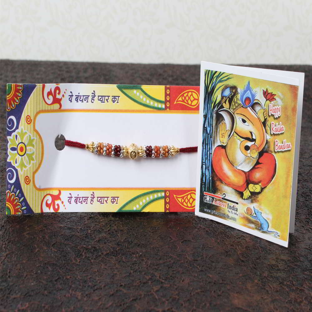 Colorful Designer Beads Rakhi