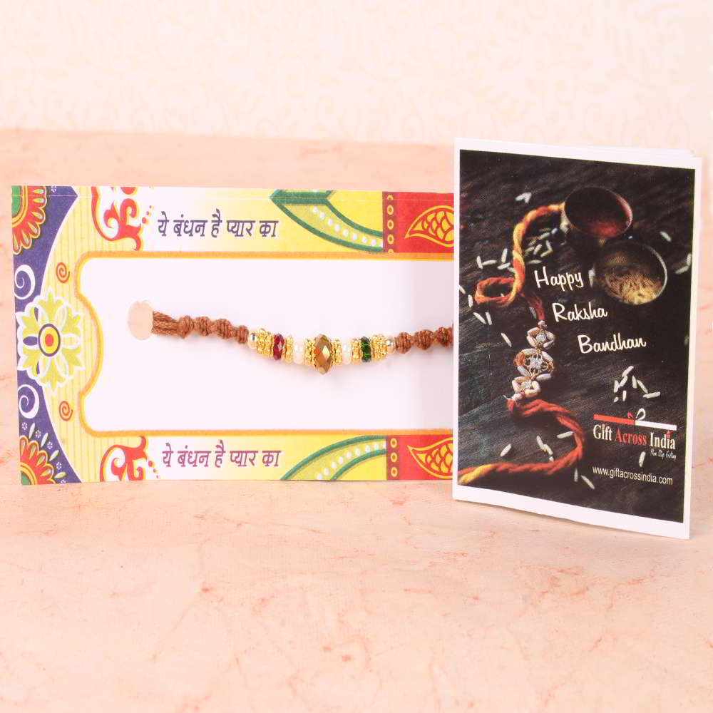 Fancy Beads Rakhi Online