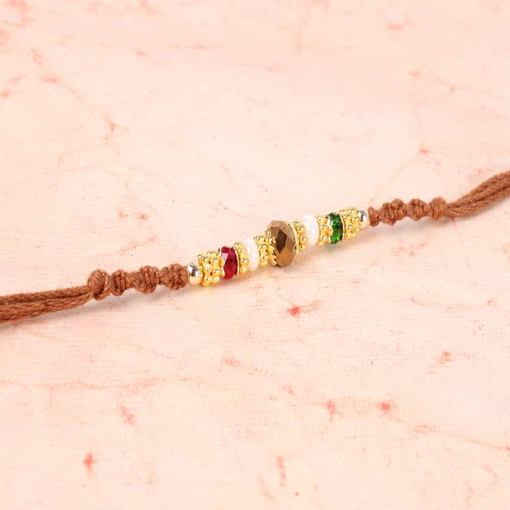 Fancy Beads Rakhi Online