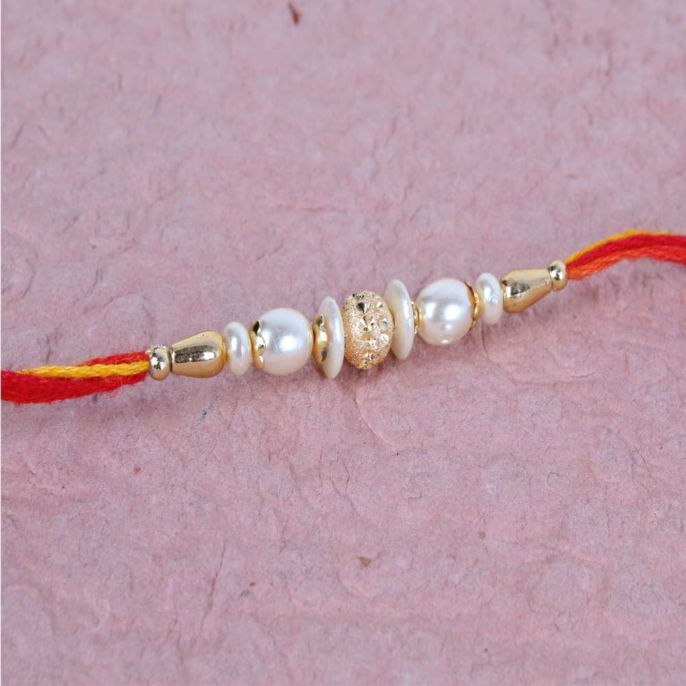 Fancy Pearl Rakhi for Brother