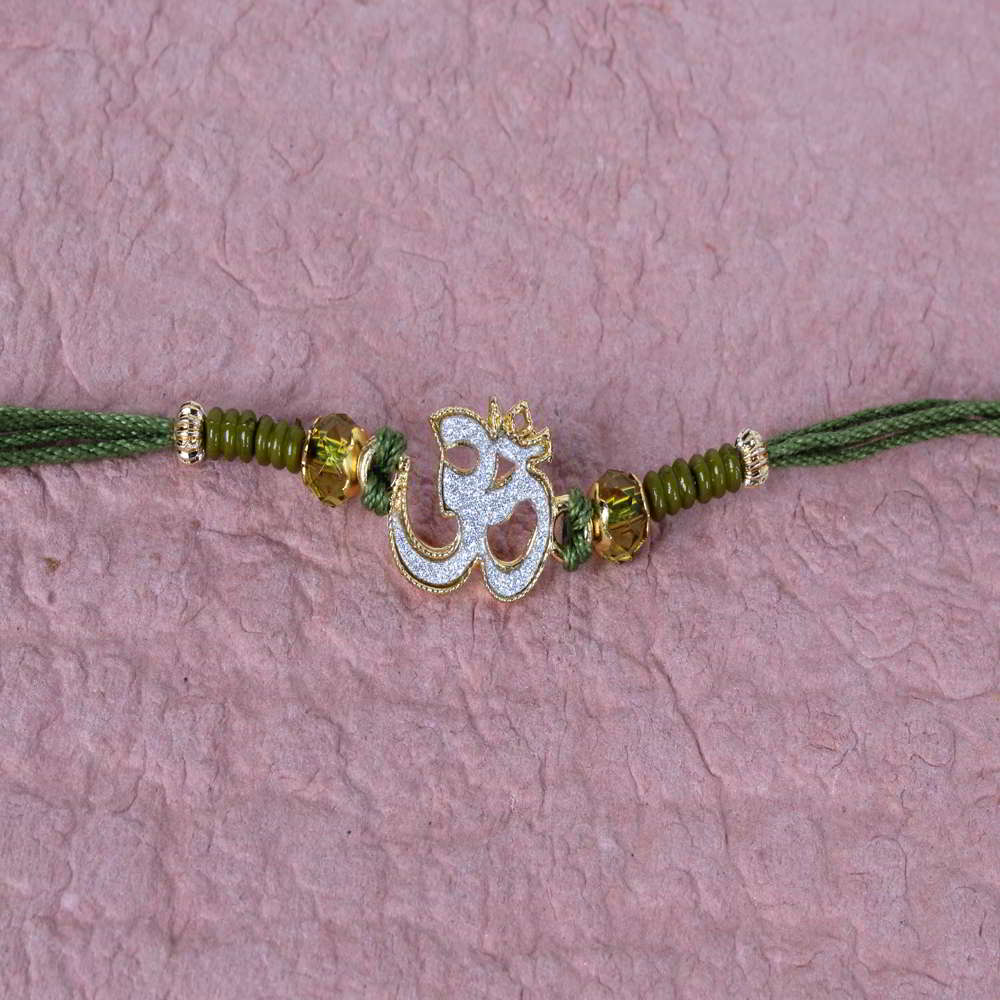 Crystal Beads with Om Rakhi