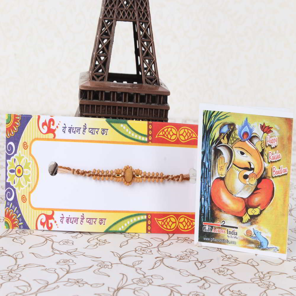 Premium Wooden Beads Rakhi