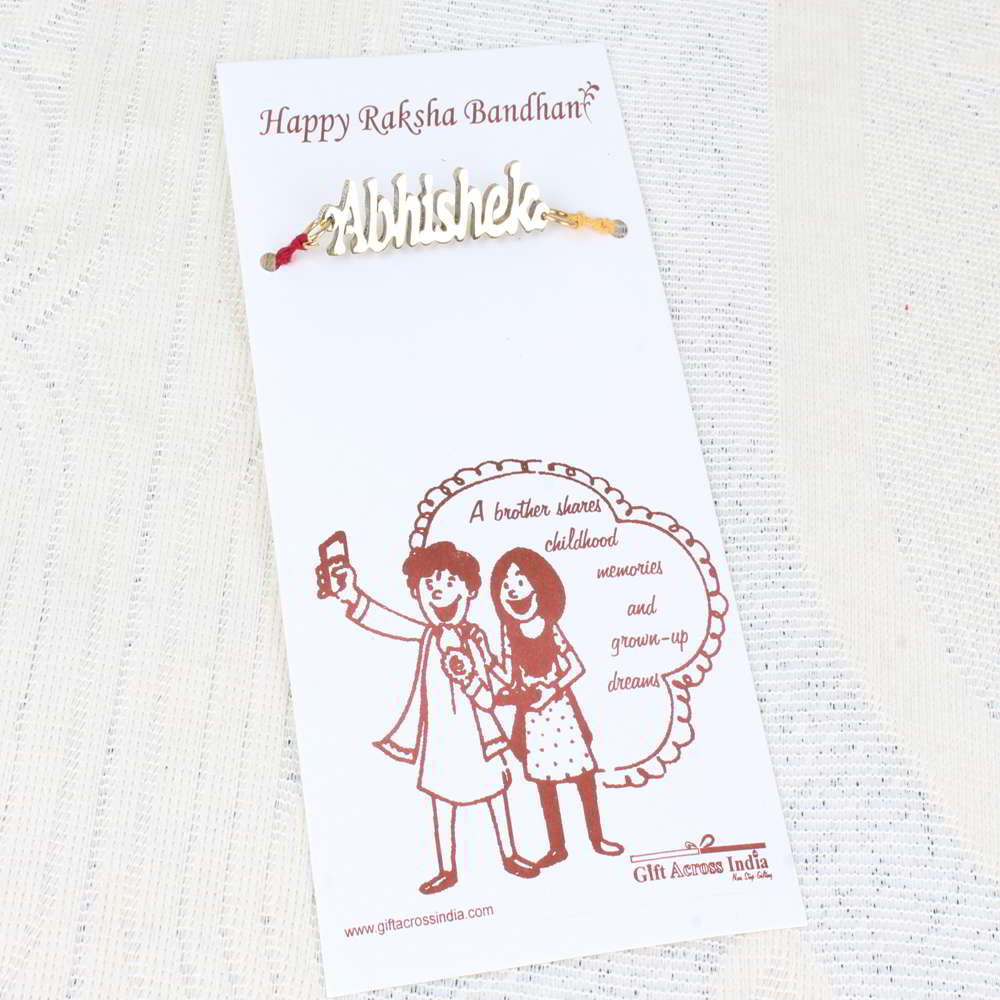 Personalized Rakhi Thread with Brother Name-USA