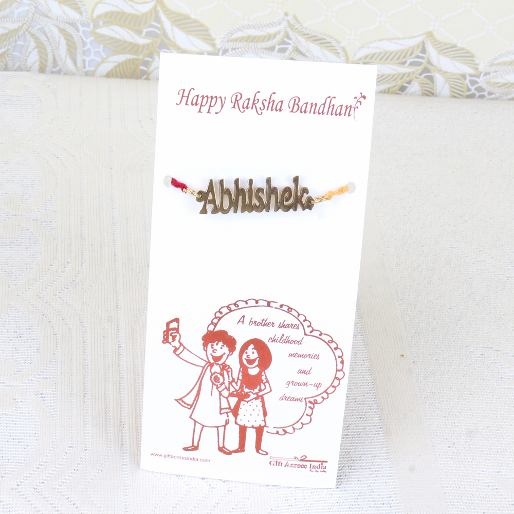 Personalized Rakhi Thread with Brother Name