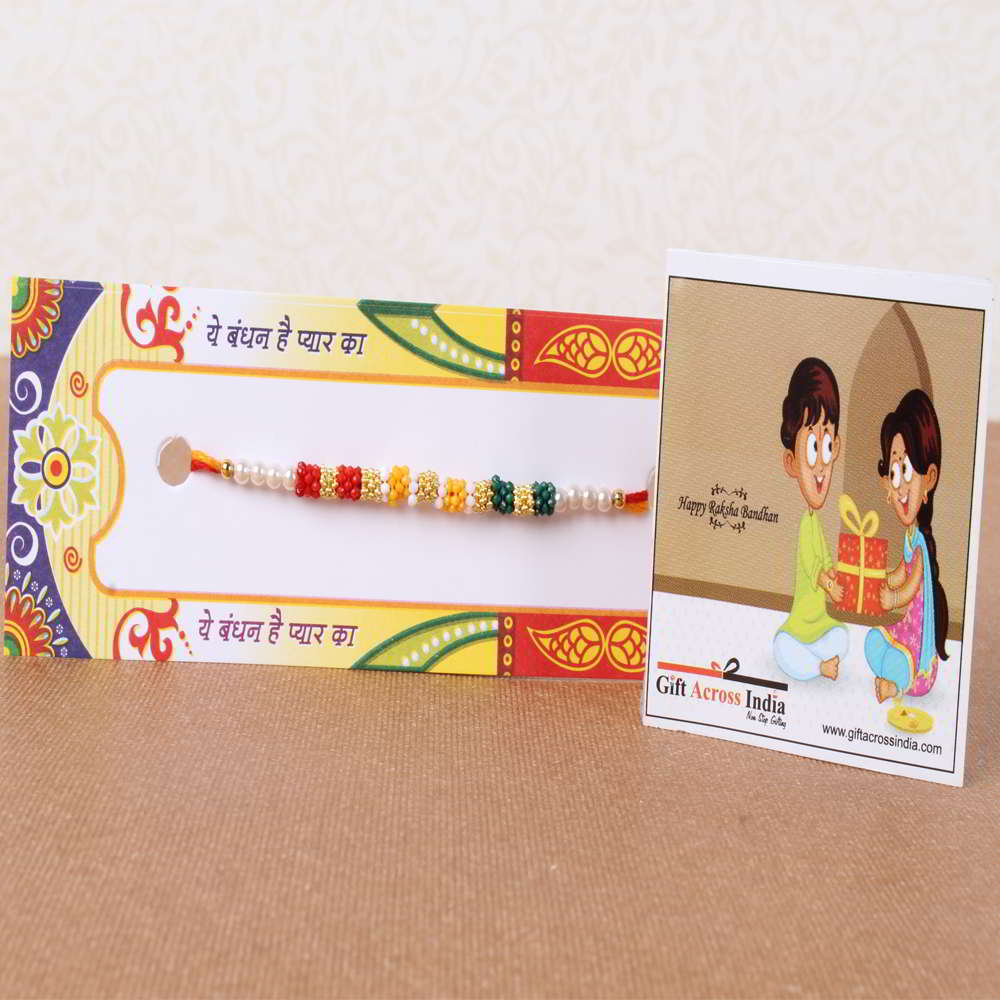 Colorful Tiny Beads Rakhi