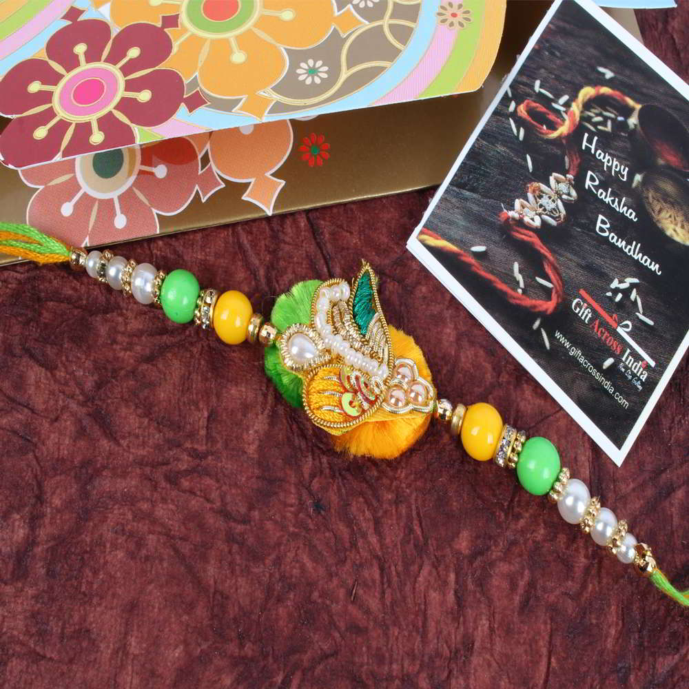 Stunning Zardosi Rakhi  - Australia