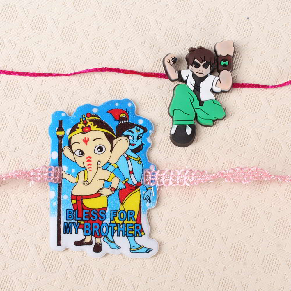 Combo of Two Cartoon Characters Rakhi for Kids